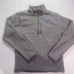 Patagonia Men's Better Sweater 1/4-Zip Fleece Pullover Heather Gray size M